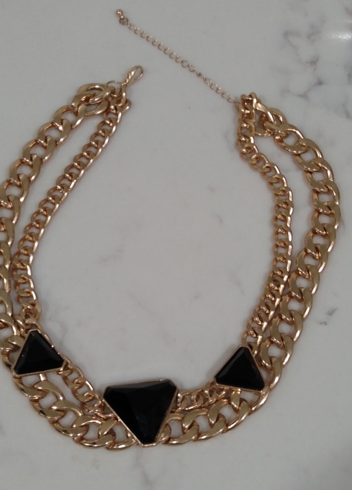 Black & Gold Colored Adjustable Necklace